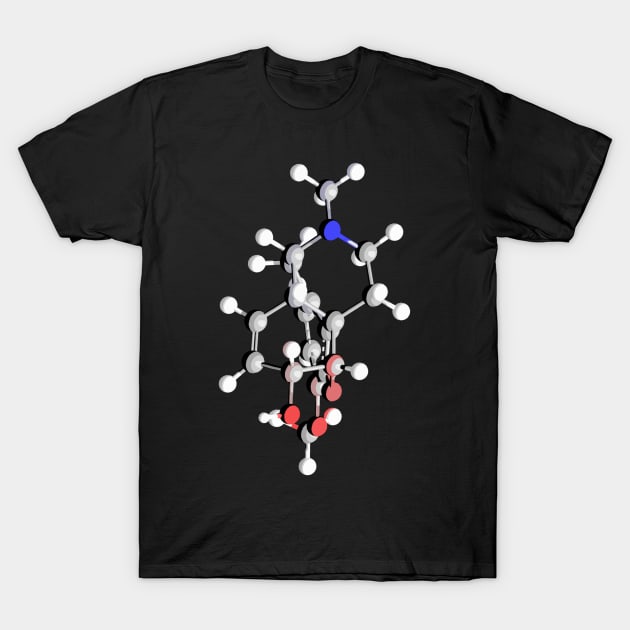 Codeine Molecule T-Shirt by ChemECool